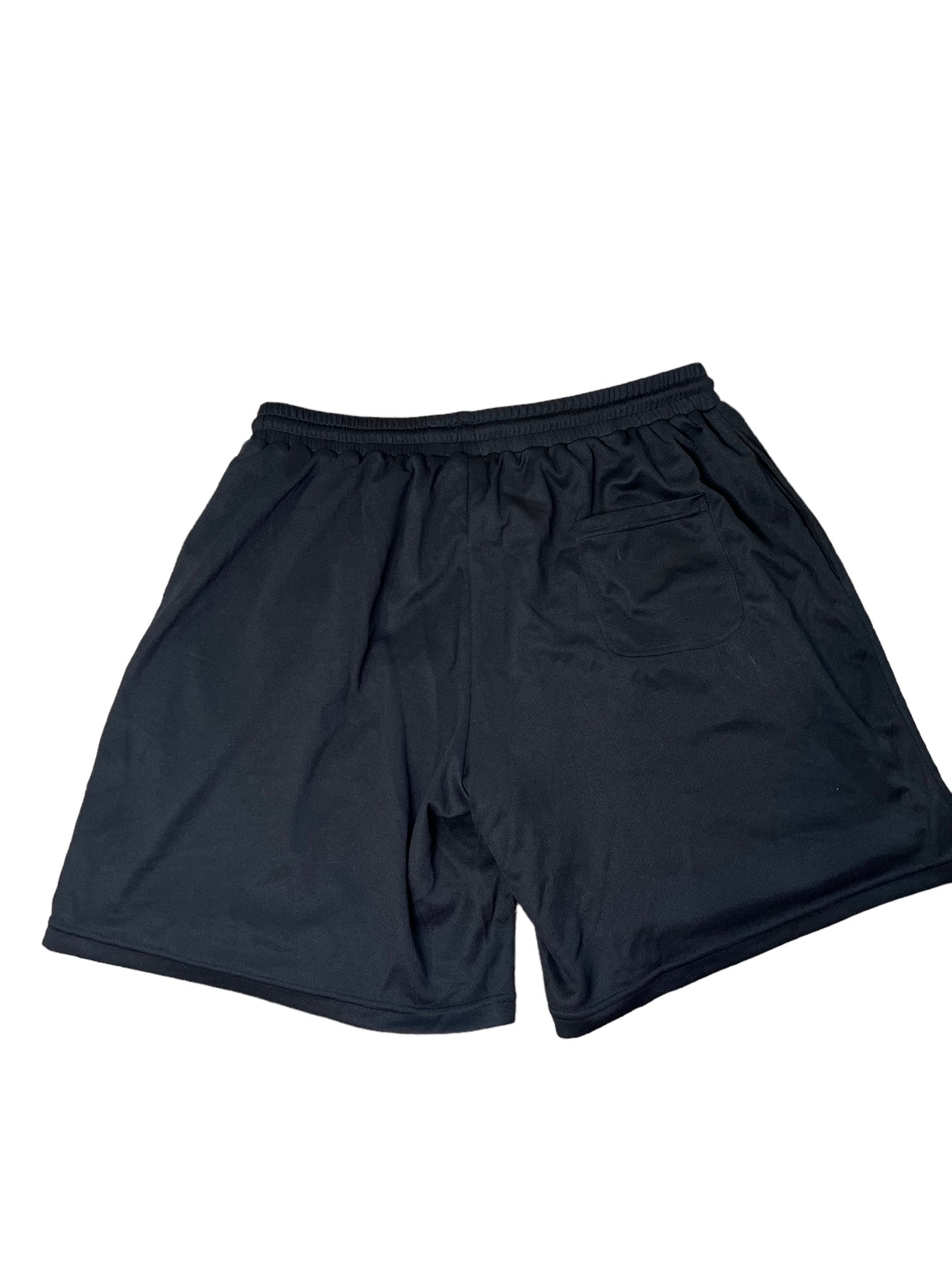 plain black mesh shorts